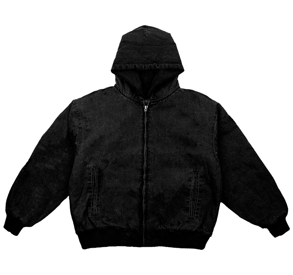 Aged Canvas Hoodie with Fur - Image 18