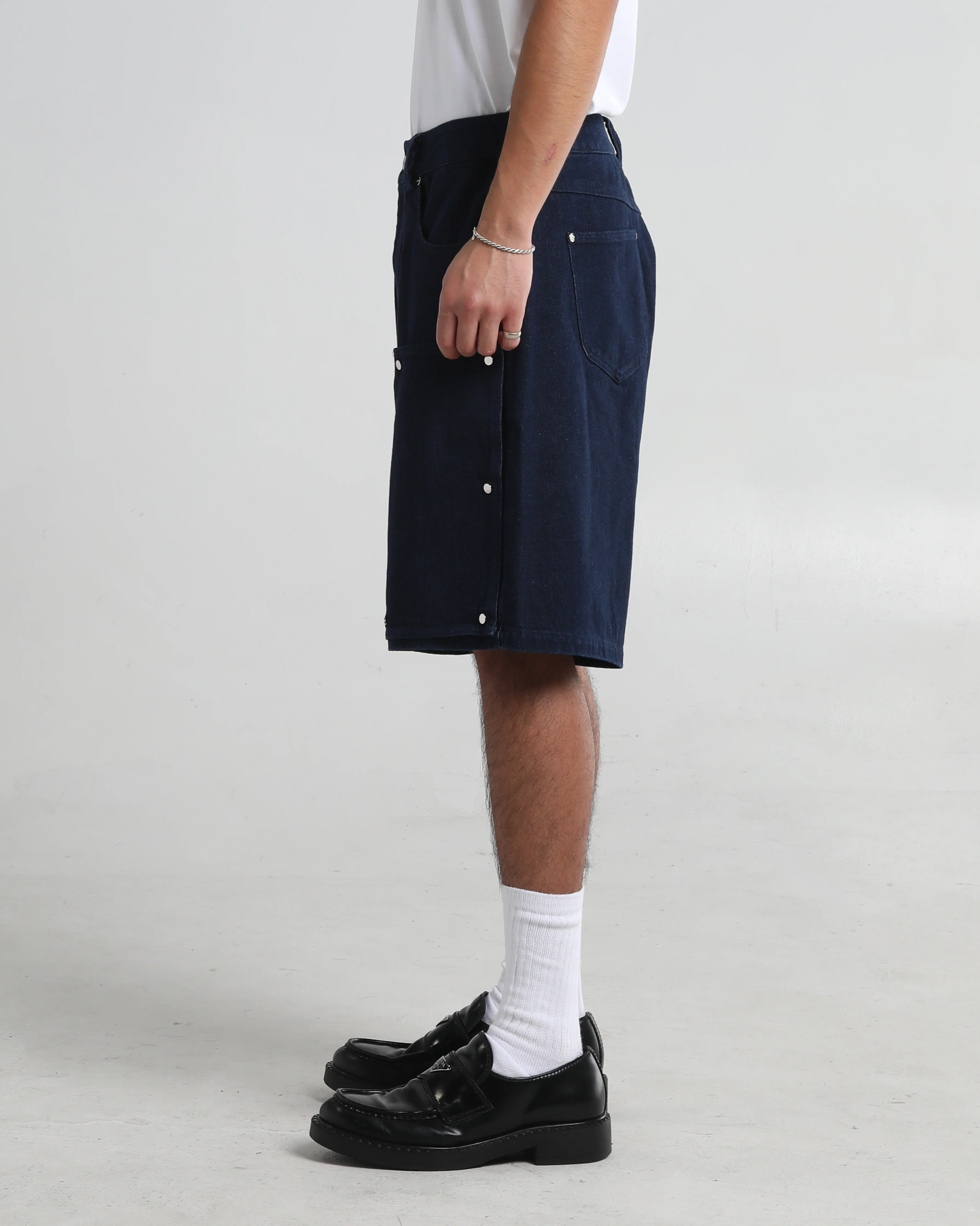 Double Knee Paisley Denim Shorts - Image 10
