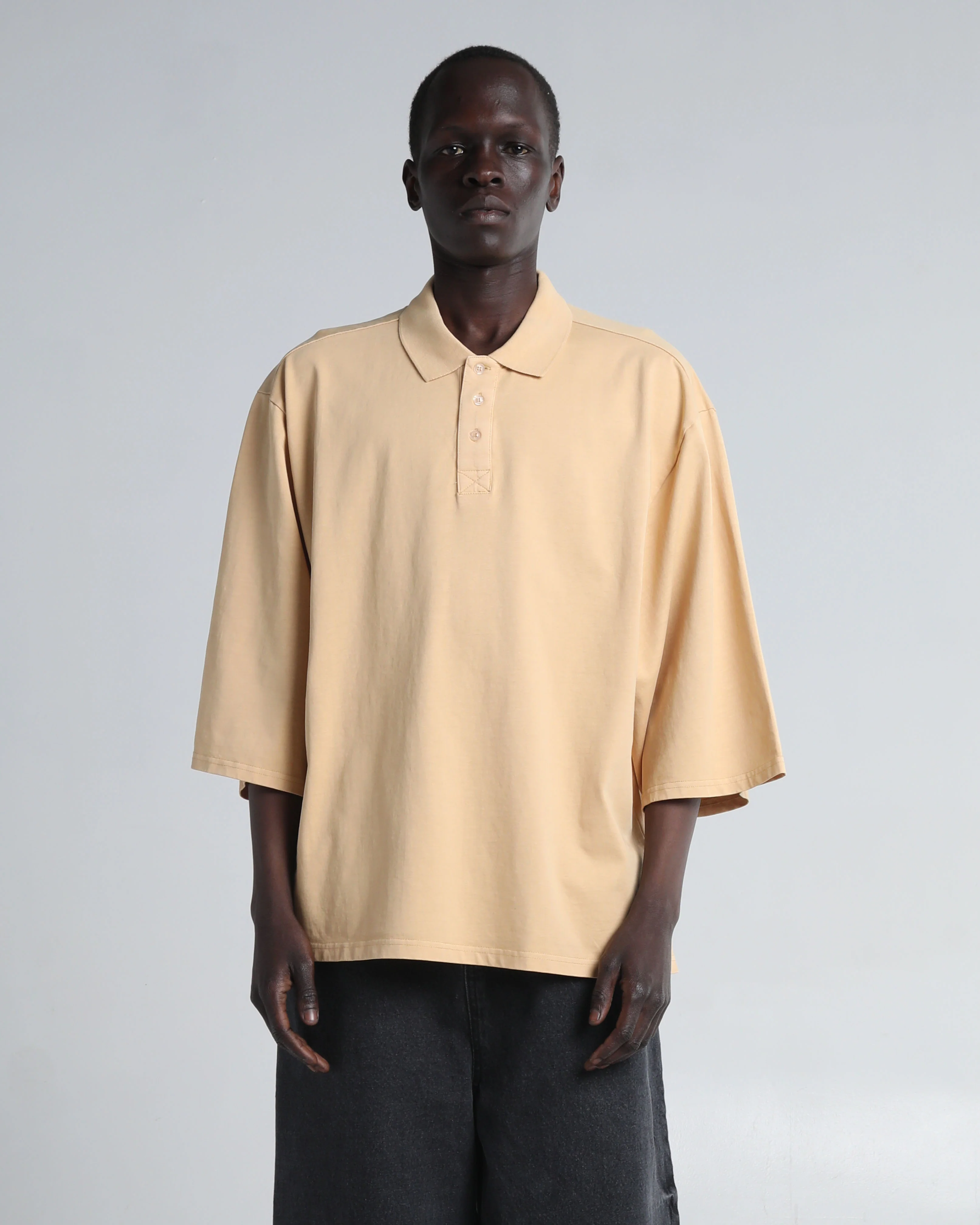 Garment Dye Drop Shoulder Polo Shirt - Image 18