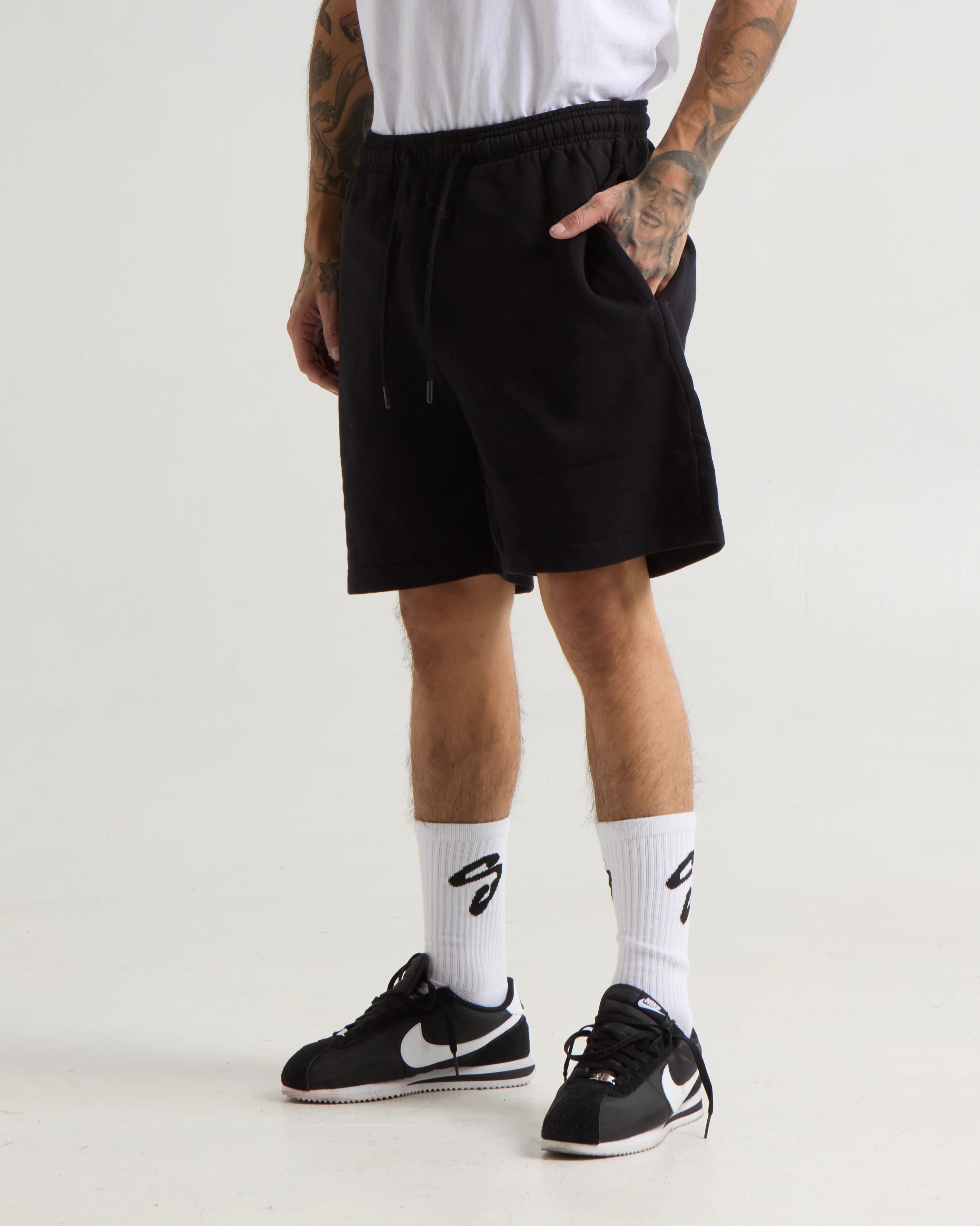 Garment Dye Fleece Mens Shorts - Image 4