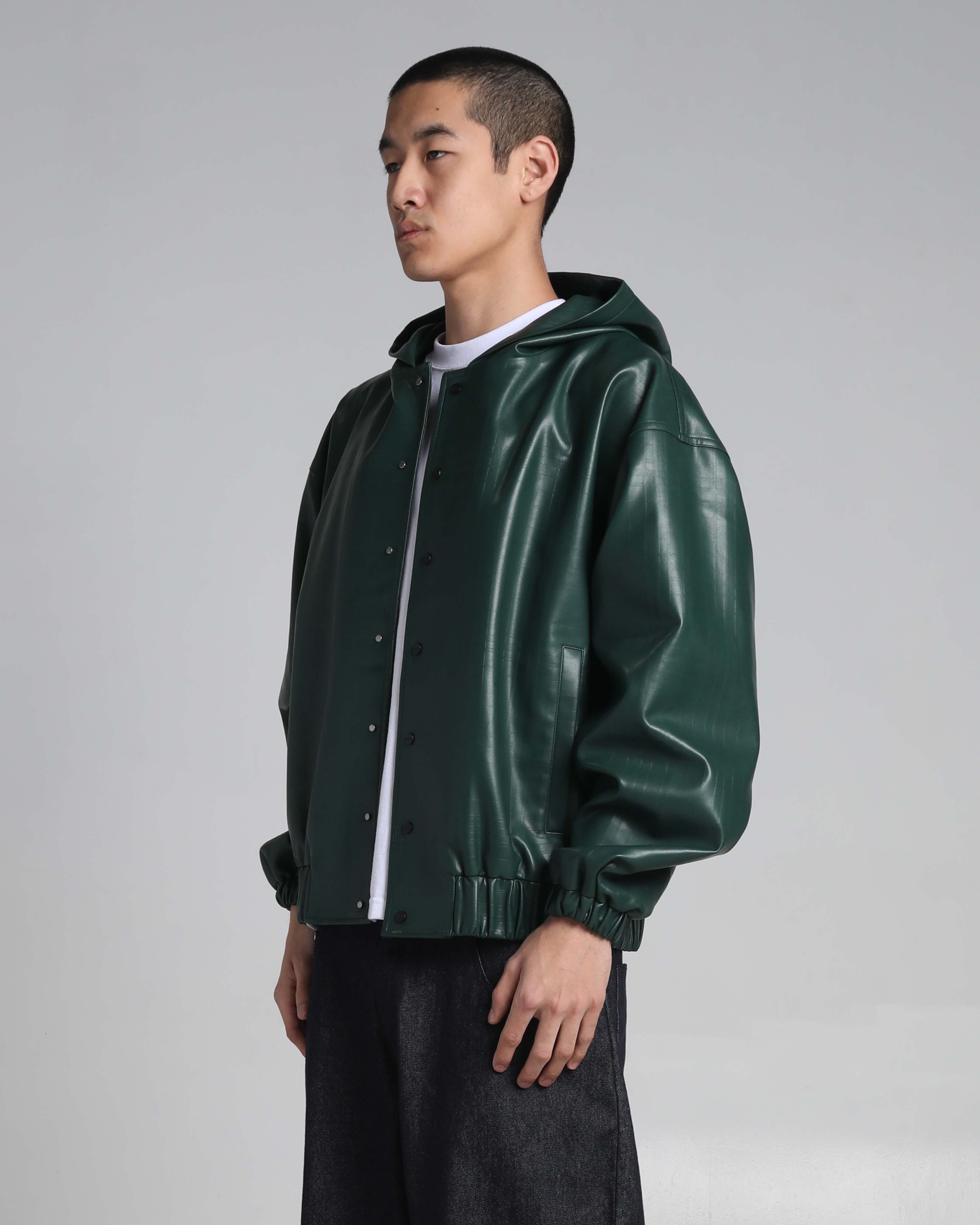 PU Leather Plaid Jacket - Image 13