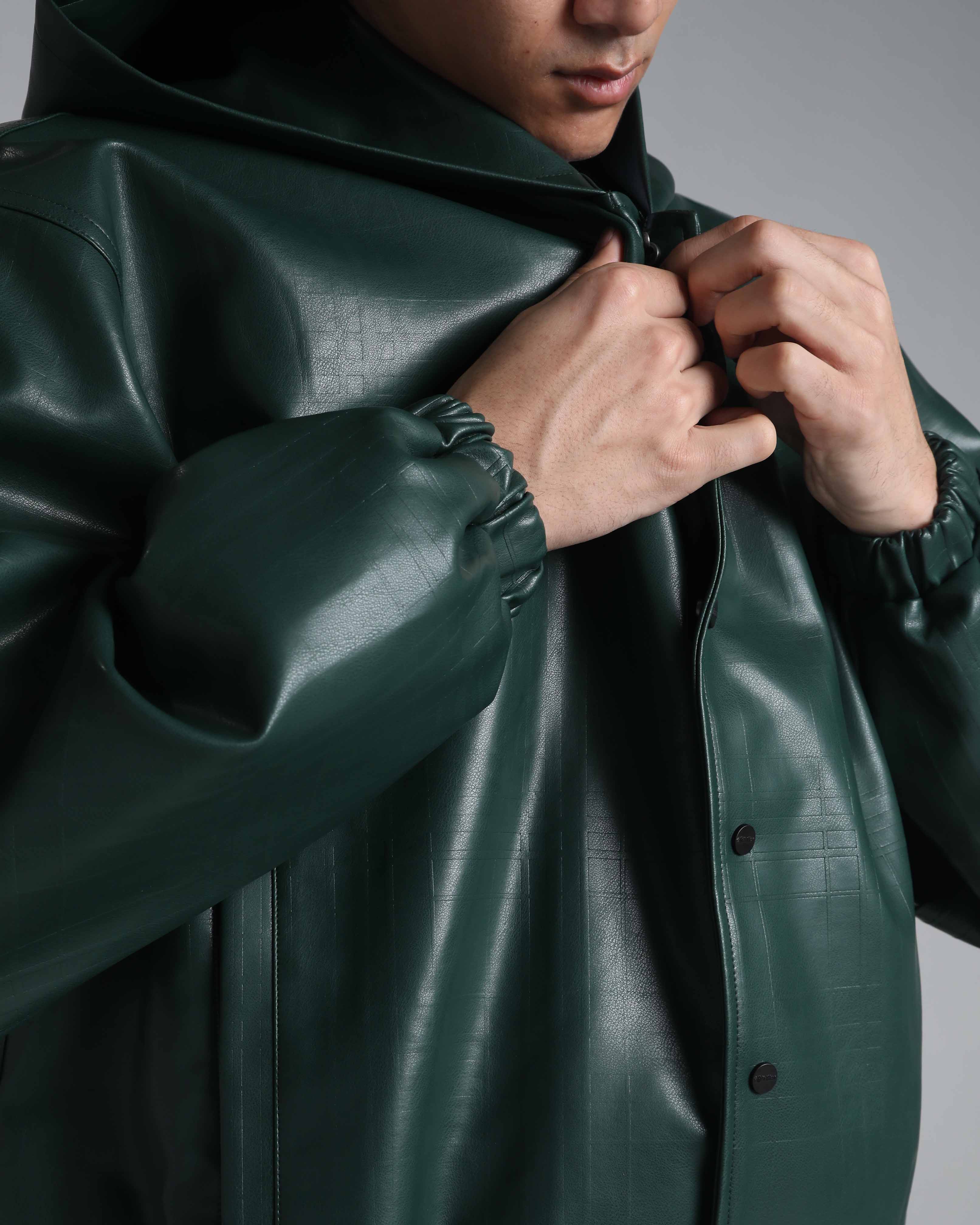 PU Leather Plaid Jacket - Image 15
